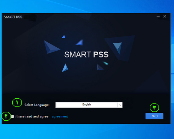 نصب نرم افزار SmartPSS مرحله اول