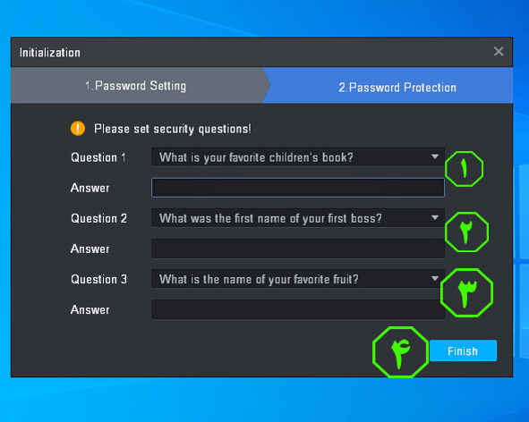 نرم افزار SmartPSS تنظیمات محافظت از رمز عبور