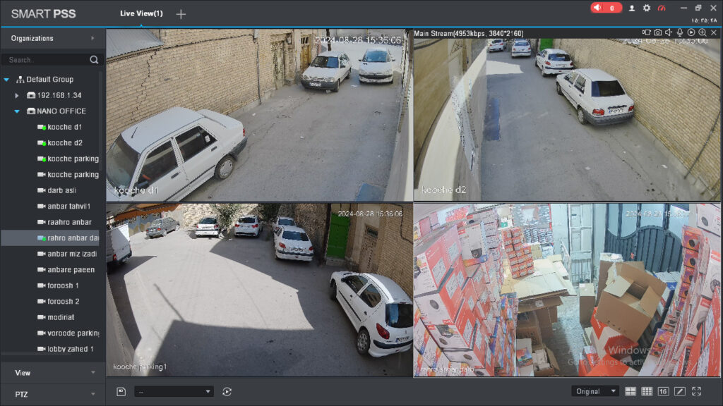 نرم افزار SmartPSS پخش زنده