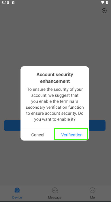 درخواست تایید دوباره اکانت DMSS