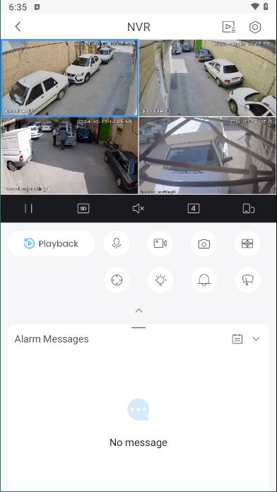 پخش زنده تصاویر دوربین ها در DMSS